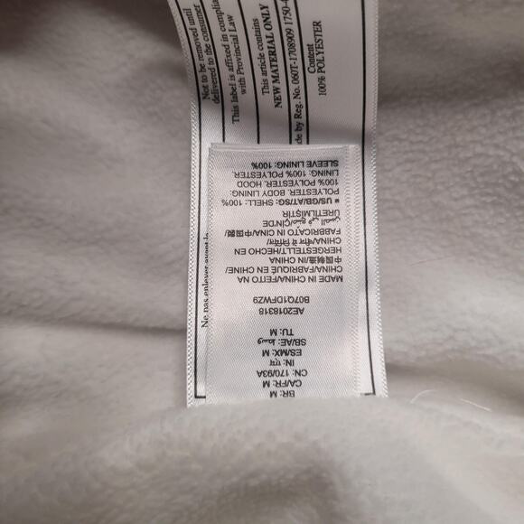 Amazon Essentials Jacket Medium Black White Marble Hooded Puffer Coat Zip NEW - Picture 7 of 11